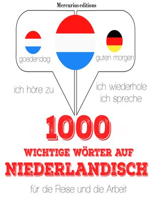 cover image of 1000 wichtige Wörter auf Niederländisch für die Reise und die Arbeit